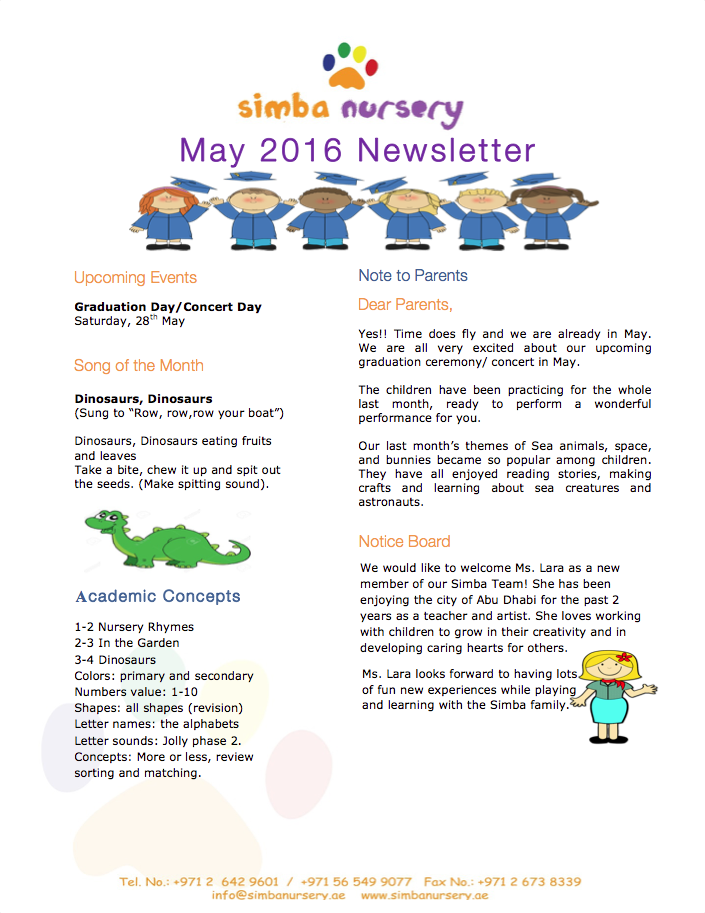 May 2016 Newsletter